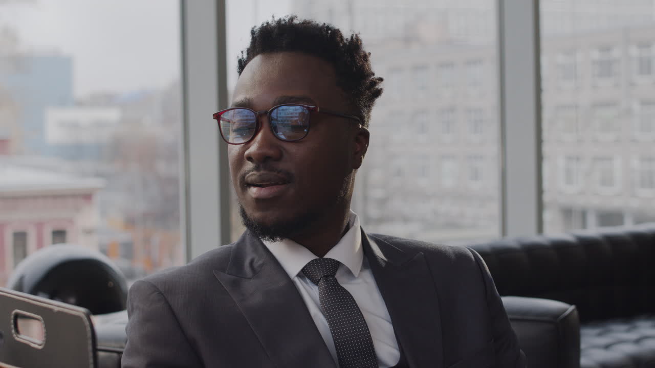 Young man at the lawyer's office