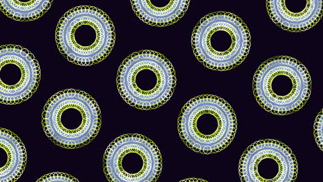 Futuristic-neon-abstract-rings-and-circles-pattern-on-dark-space