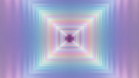 abstract iridescent square light tunnel