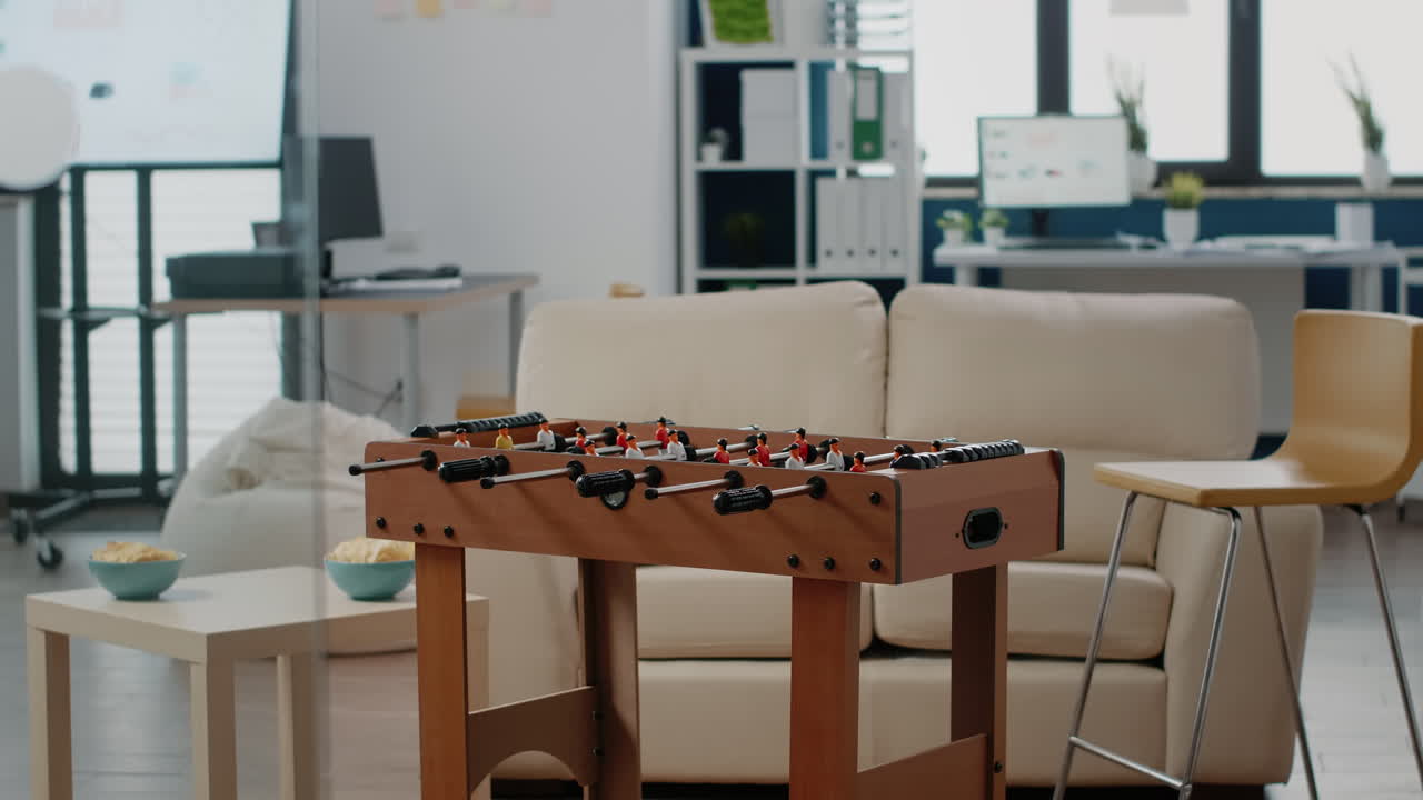 Empty business office decorated to celebrate party with drinks