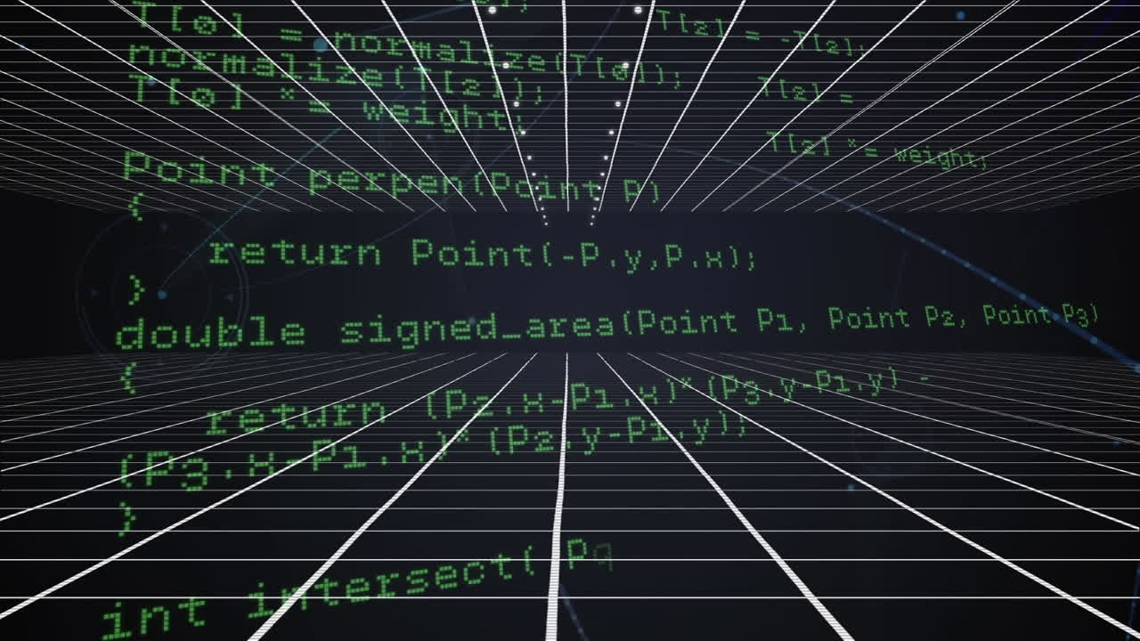 animatie van gegevensverwerking met raster