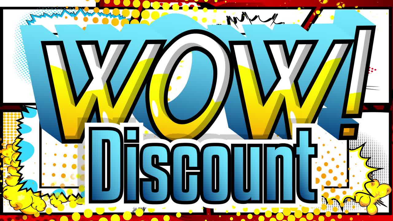 만화책 판매 광고 애니메이션, 특별 제안, 할인, 쇼핑, 상점 소매 비즈니스 개념.