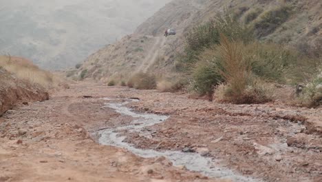 small creek canyon with red cliffs named konorcheck canyon