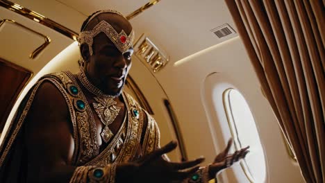 king in a private jet