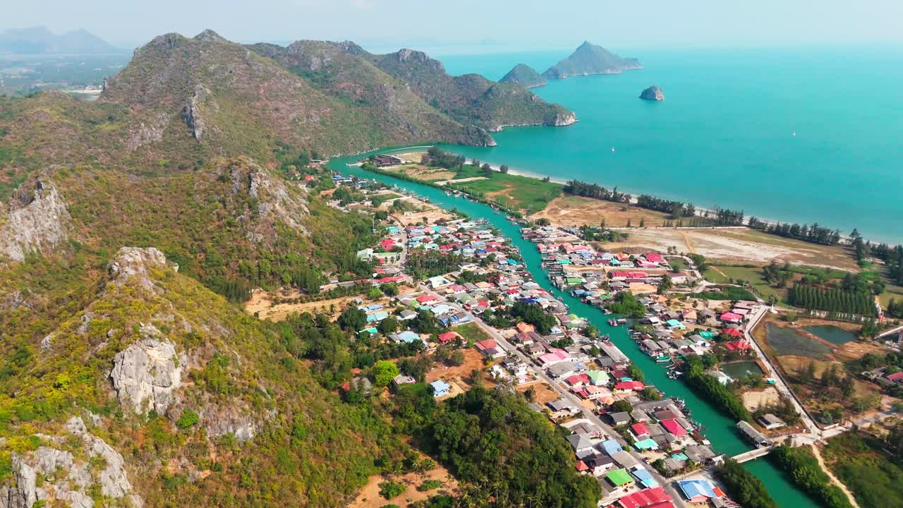 drone fly above Khao Sam Roi Yot National Park, Thailand near Hua Hin