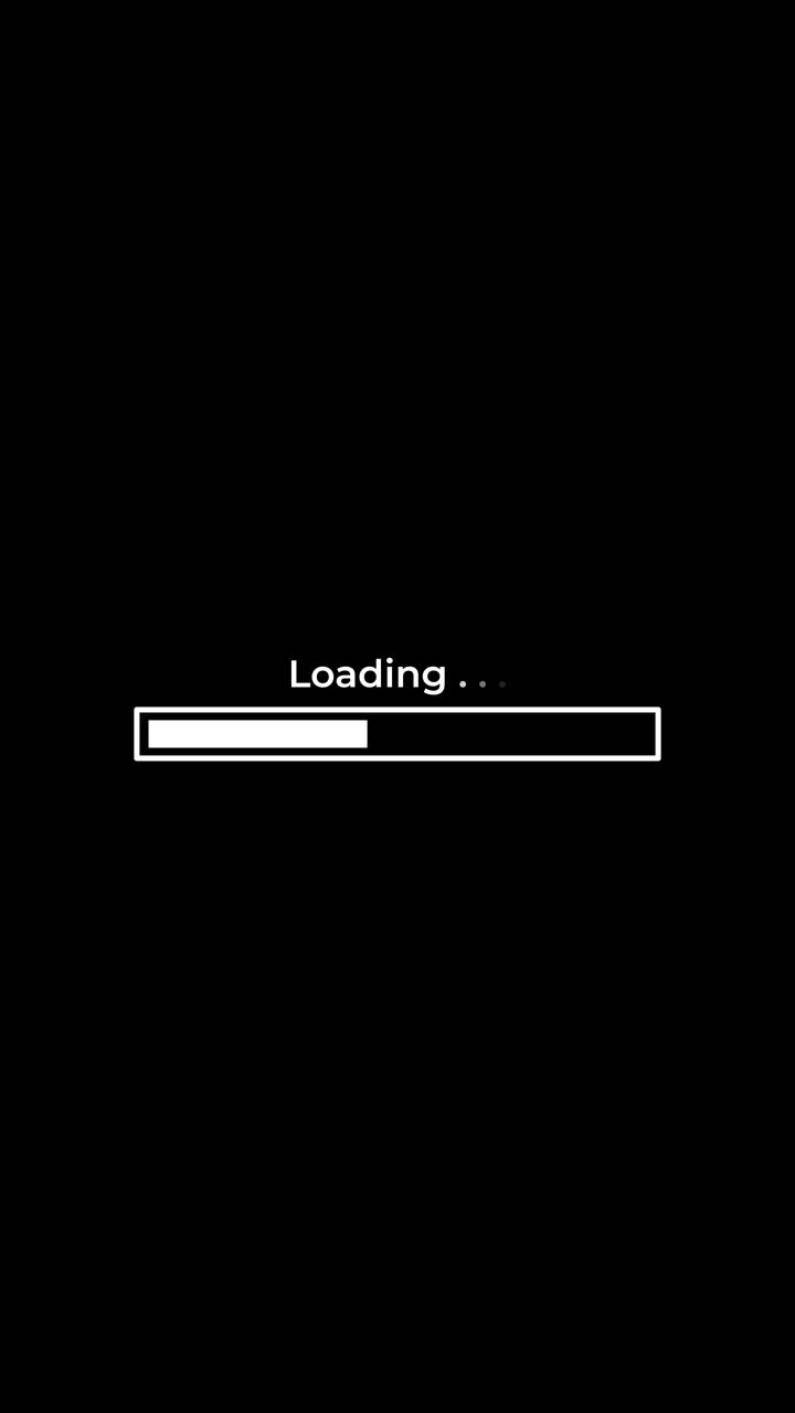 Loading Progress Bar Animation on Black Background