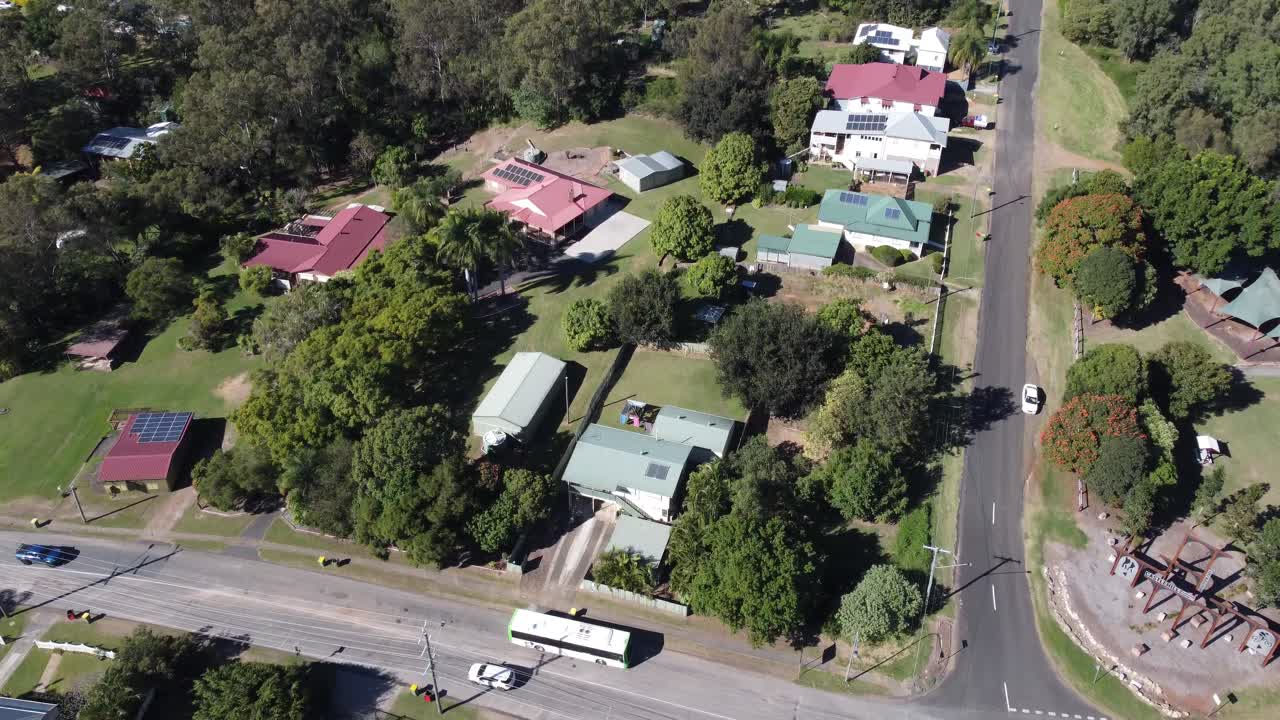 4K aerial video of a residential neighbourhood in Ipswich, Australia