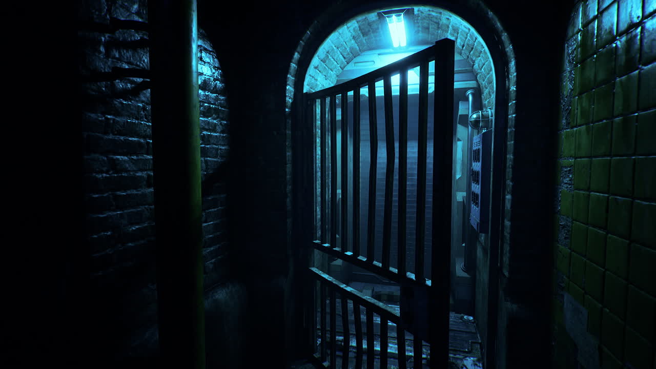 un callejón oscuro y espeluznante por la noche