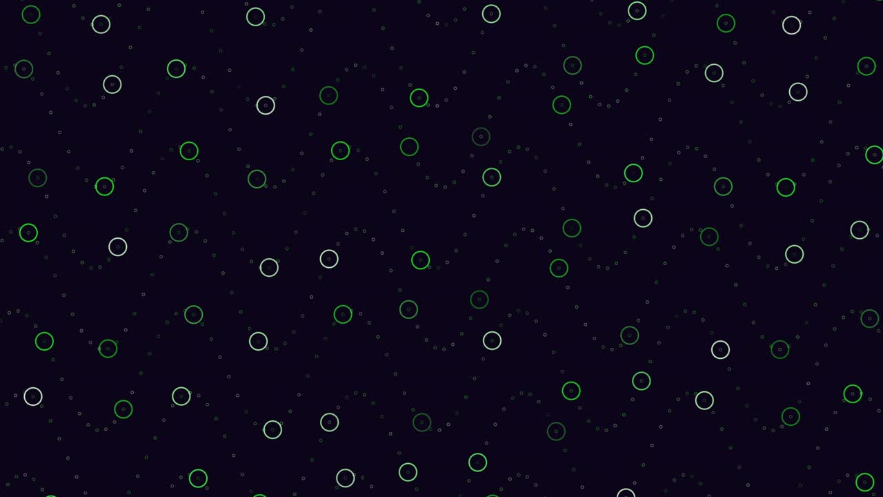Neon futuristic rings pattern on dark space