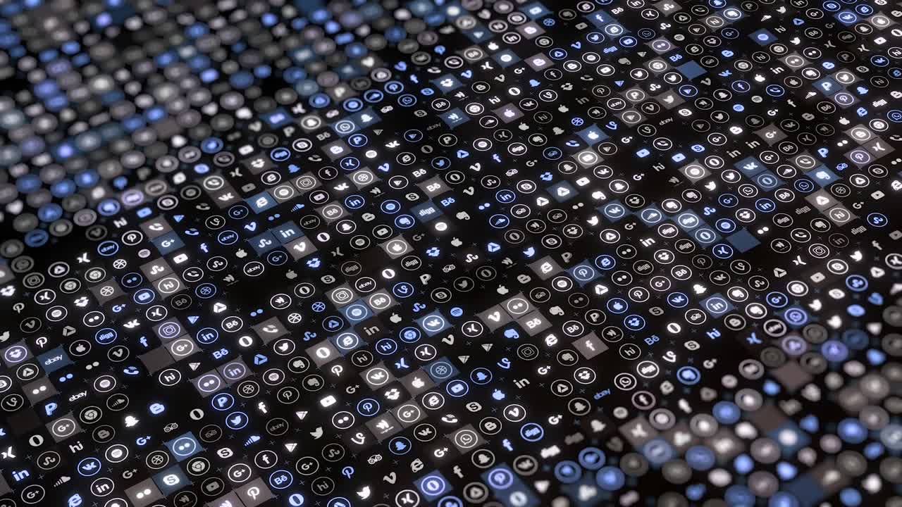 소셜 미디어 아이콘 배경