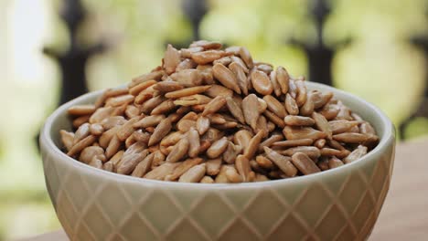 roasted sunflower seeds in a bowl