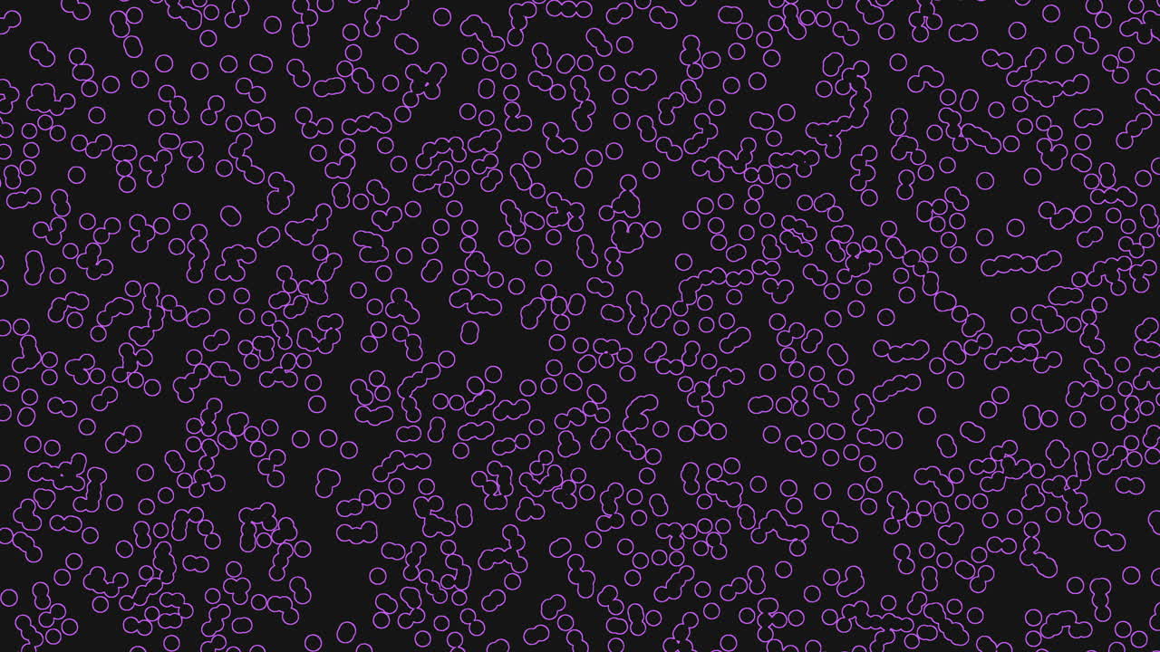 laberinto púrpura caos abstracto de puntos blancos dispersos en un fondo oscuro