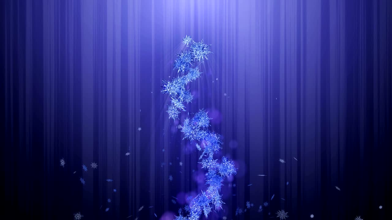 아름다움의 눈송이와 함께 반이는 겨울의 상징, 스핀 눈에서 소용돌이, 겨울 패턴, 아름다움 춤추는 눈송이, 추상적인 루프 애니메이션.