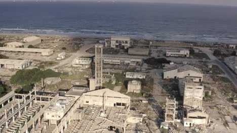 abandoned coastal industrial complex