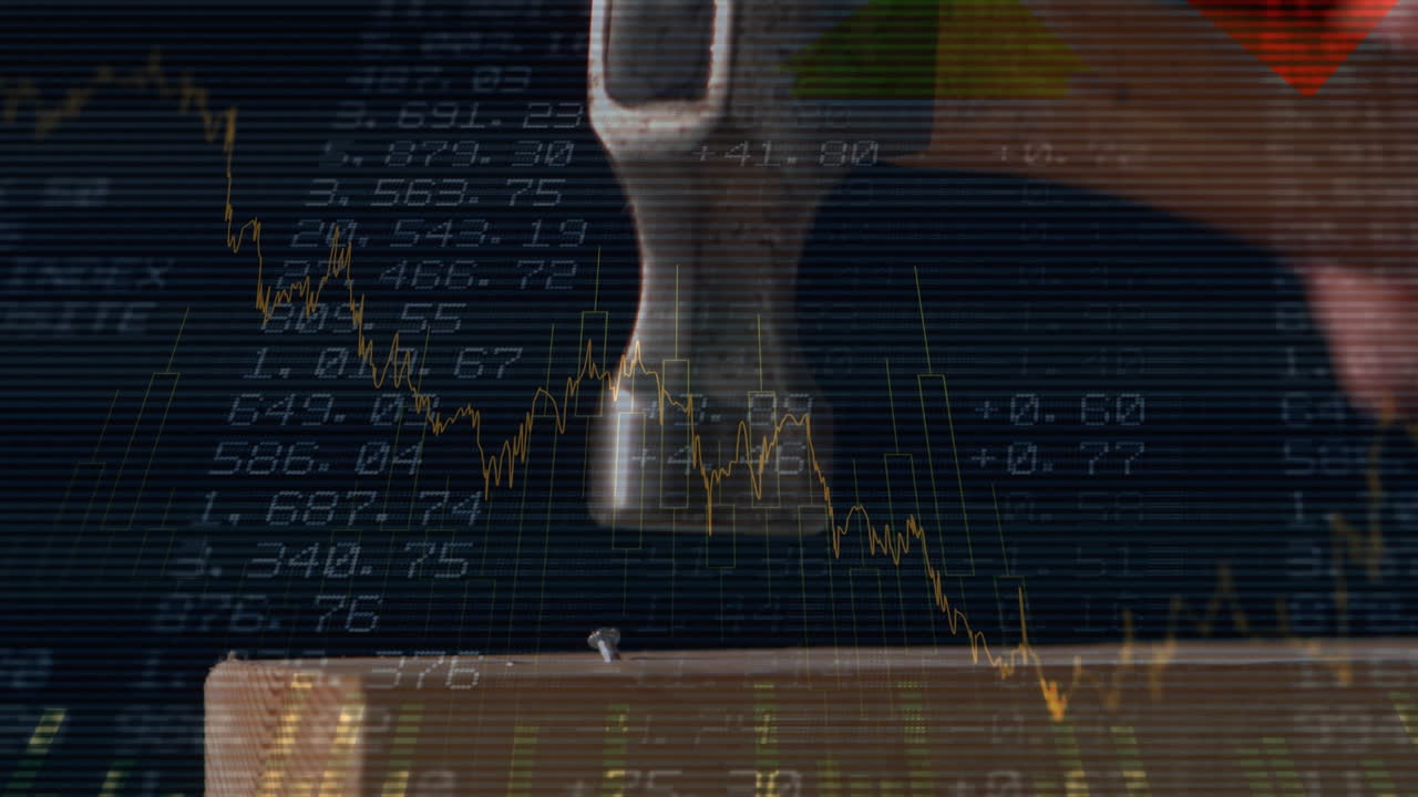 경매관의 망치에 대한 통계 및 금융 데이터 처리의 애니메이션