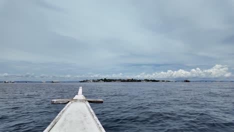 boat in the sea heading to island