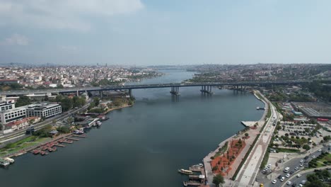 Vista-De-Drones-Del-Bósforo-De-Estambul