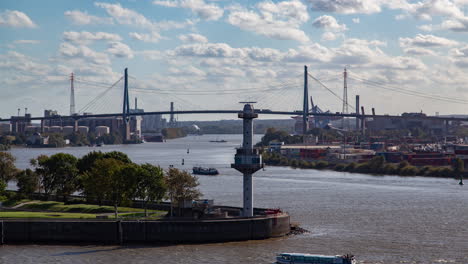 hamburg bridge &amp;amp; lighthouse scenery