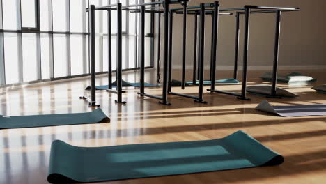 yoga and meditation studio with mats and pillows