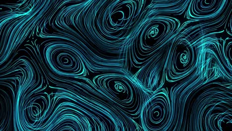 abstracto redondo de neón líneas azules campo
