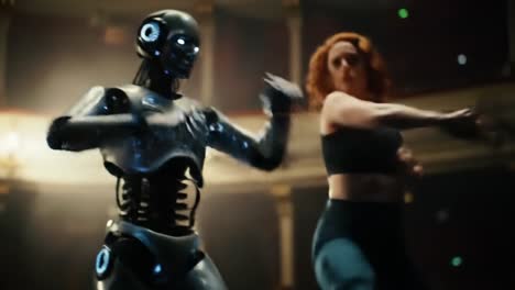 a stunning dance duet between human and robot: capturing the dynamic energy and fluid movements of an unconventional performance in a grand venue setting
