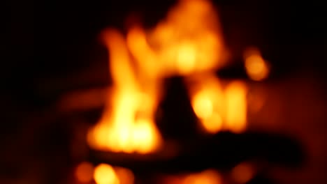 defocused bonfire. campfire bokeh. fireplace