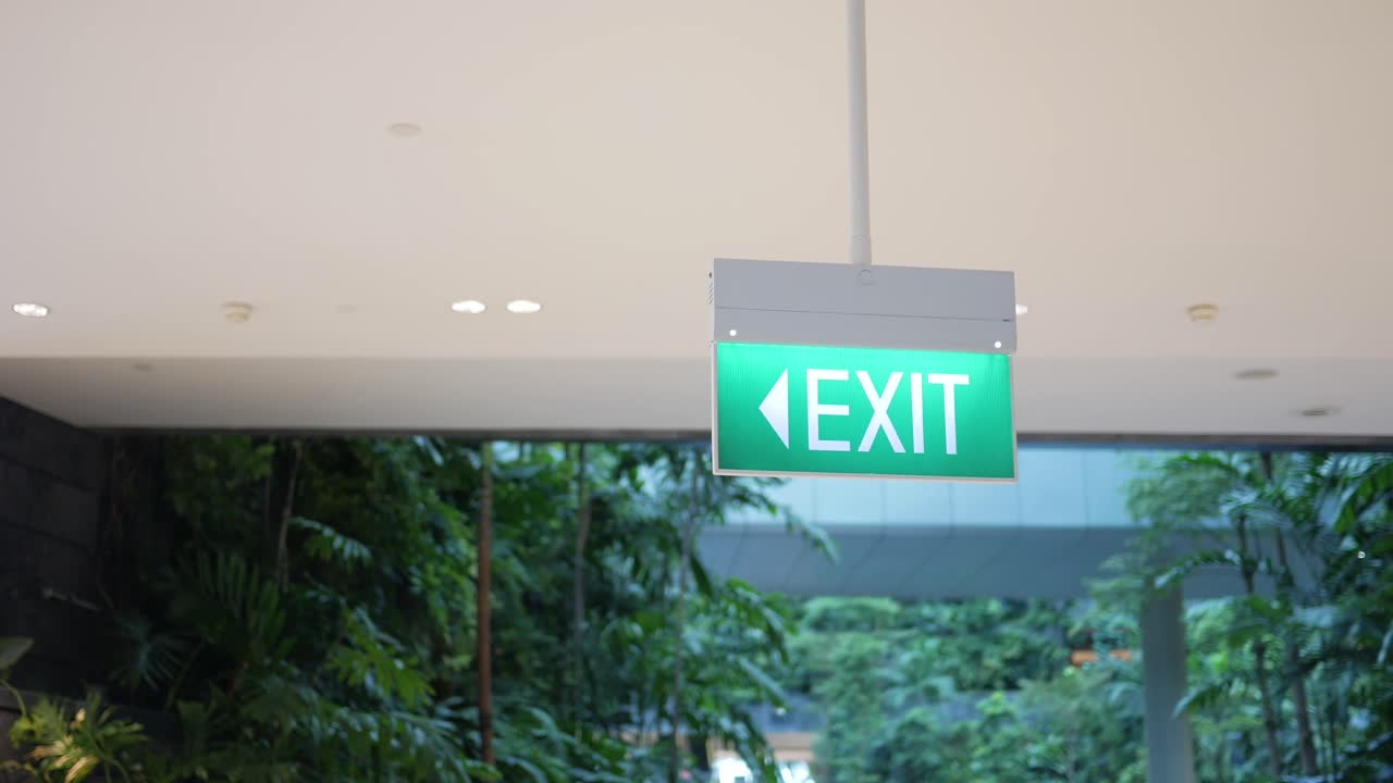 Exit Sign in a Building