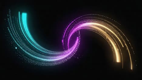 rutas de luz de neón abstractas