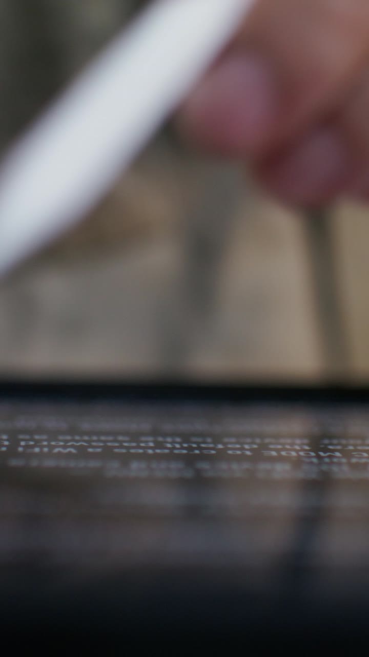 Person using a tablet