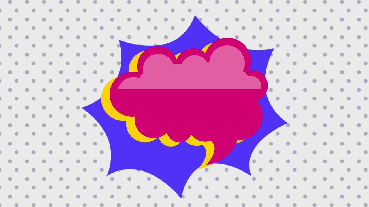 pop art habla animado de burbuja hd