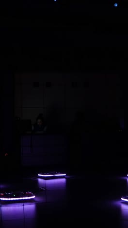 neon colored drone flying