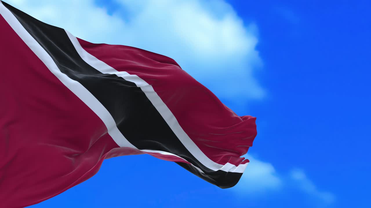 un bucle sin costuras de la bandera de trinidad y tobago.