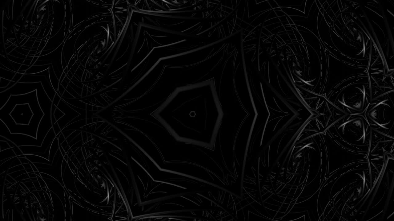 Sfondo astratto simmetrico in loop, elementi 3D si illuminano come lampadine con luce neon multicolore. Sfondo per spettacoli o eventi, mostre, festival o concerti, video musicali, VJ loop per locali notturni.