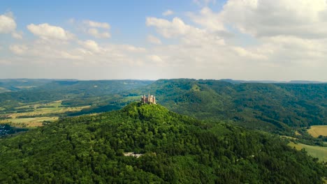 hohenzollern castle, germany. aerial fpv drone flights.