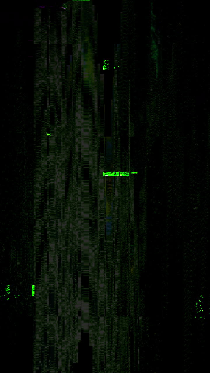 Abstrakt Digital Glitch Kunst Baggrund med Grønne og Blå Linjer