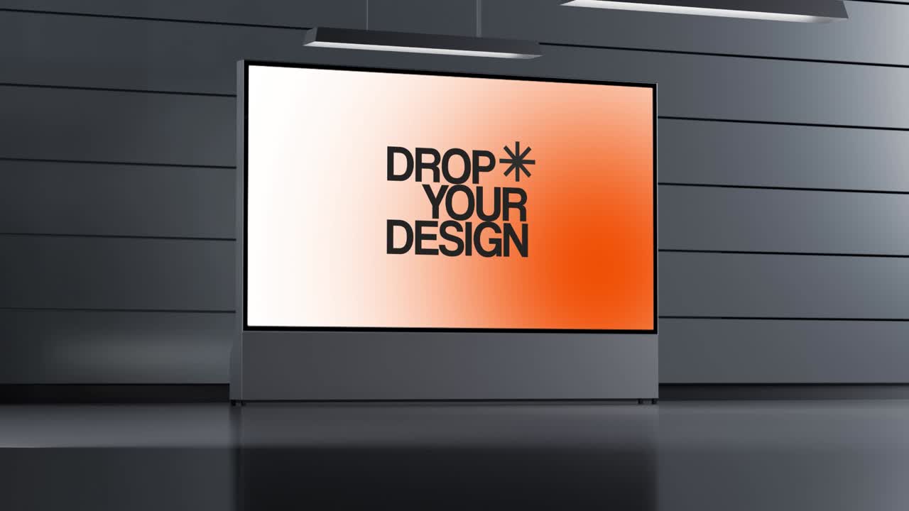 maqueta de pantalla de cartelera