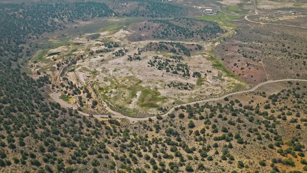 Travertine Hot Springs, Bridgeport, California. Abstract colorful natural