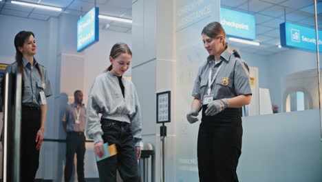 airport security screening of a child