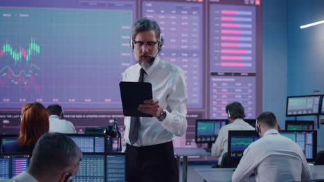 stock market trading floor