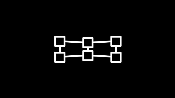 Multi node selection or mesh gesture animation isolated on black background