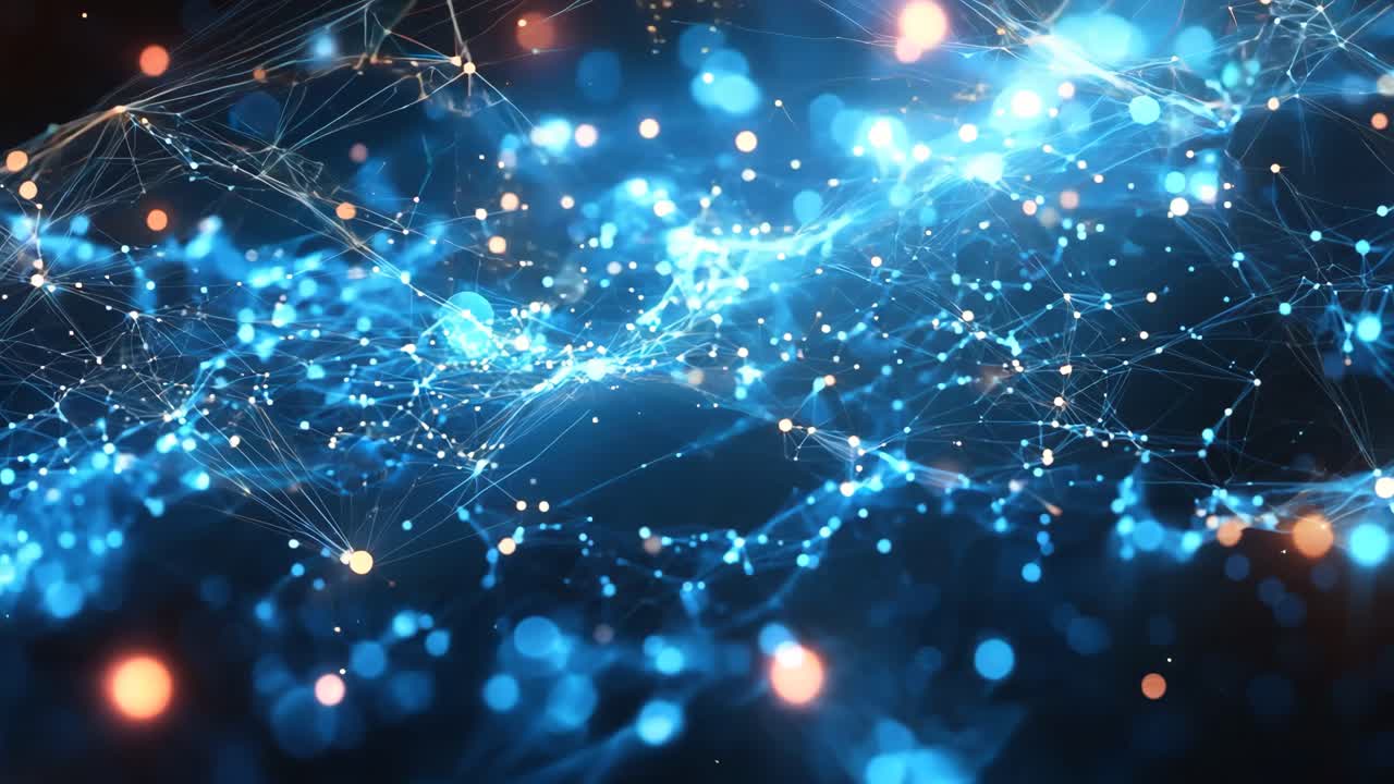 A blue and orange galaxy with many stars. The stars are scattered throughout the galaxy and are of different sizes. The galaxy is very bright and colorful, giving off a sense of wonder and awe