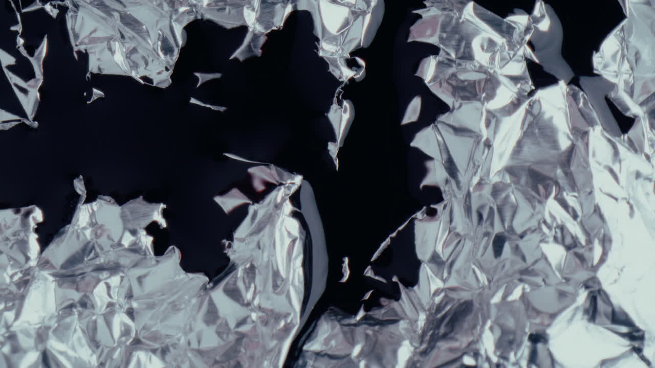 Crumpled Silver Foil Texture