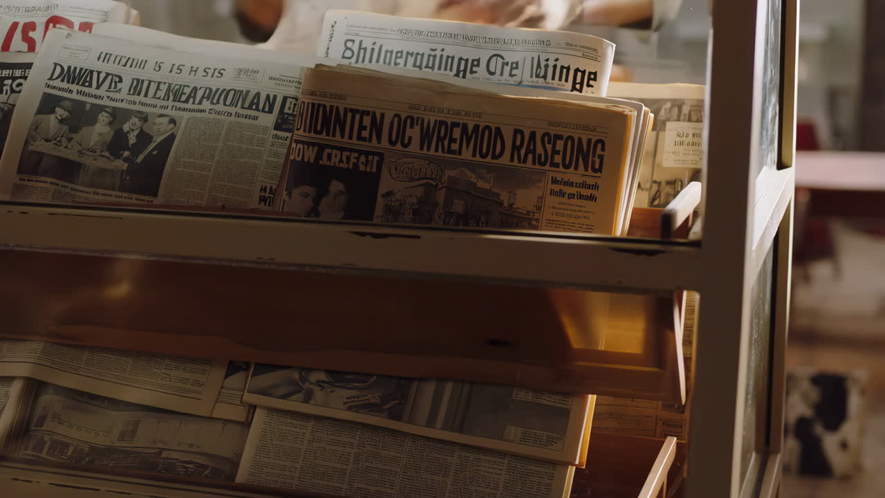 Stack of Old Newspapers