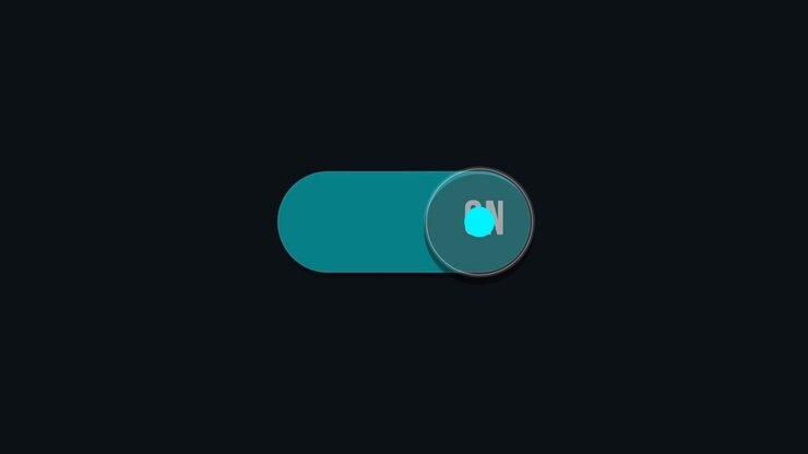 Digital Toggle Switch Turning On and Off