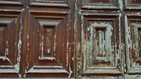 detailed view of an old wooden door