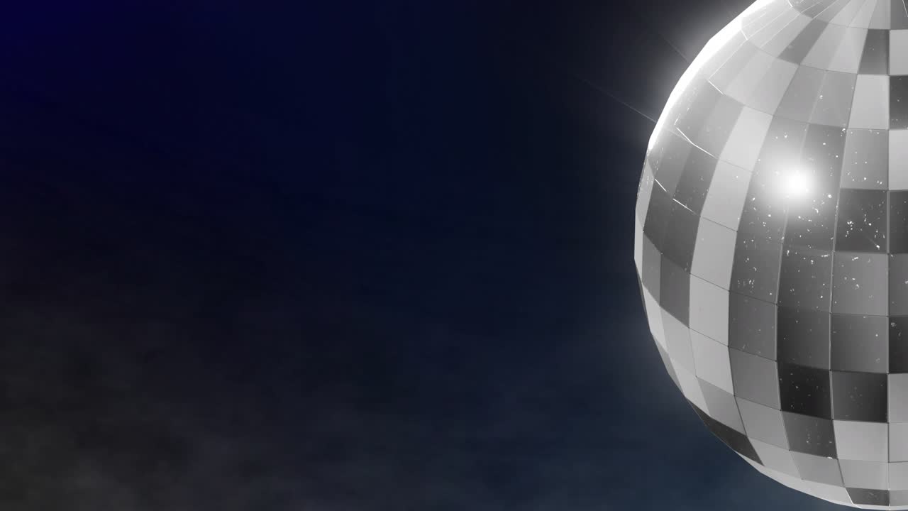 Lens flare appearing mirror ball rotating, rings spinning clockwise, forming clear rings for design