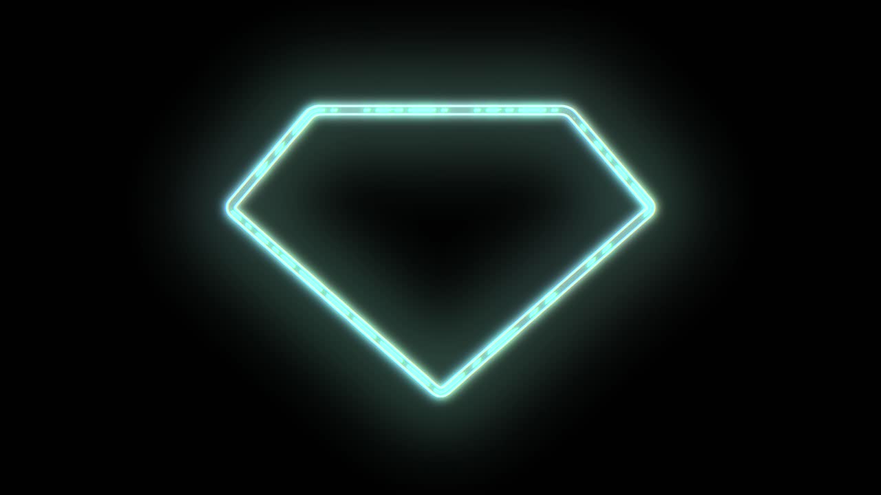 Neon green diamond shape