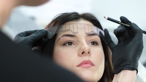 professional eyebrow mapping for cosmetic procedure