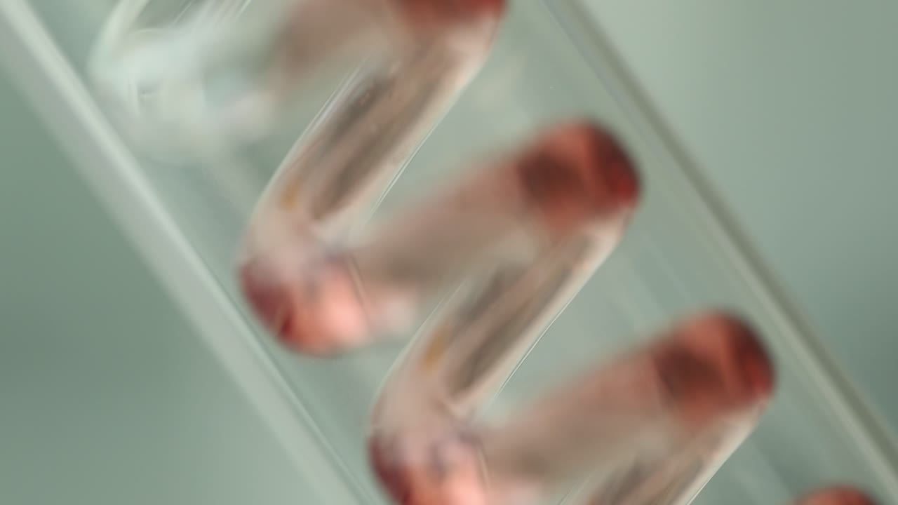 Close-up of a glass spiral tube