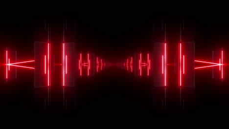 red neon glowing tunnel